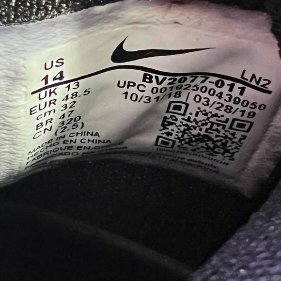 Nike Alpha Menace Elite 2 Flyknit Football Cleats BV2077-011 Men’s Size 14 - Picture 10 of 10